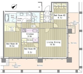 赤坂氷川町レジデンス 1203 間取り図