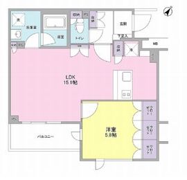 スタイリオ中延2ウエスト 301 間取り図