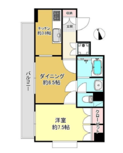 ウィン麻布十番ハラビル 9階 間取り図