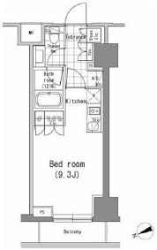 パークハビオ新橋 402 間取り図