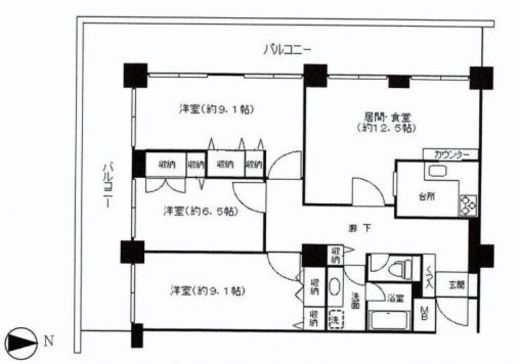アイタウン・レピア 6階 間取り図