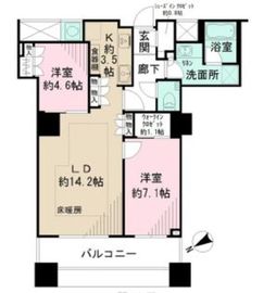 ザ・パークハウス西新宿タワー60 57階 間取り図