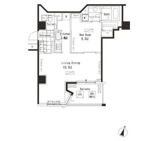 パークアクシス恵比寿 616 間取り図