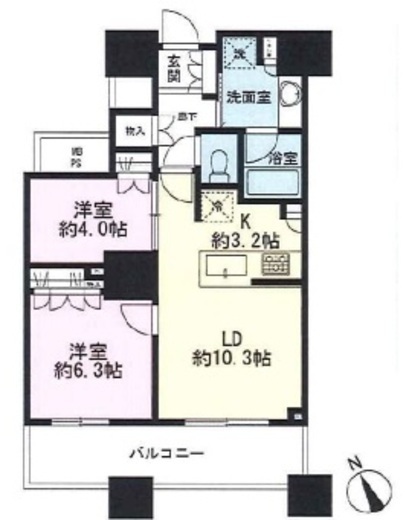 ザ・パークハウス西新宿タワー60 29階 間取り図