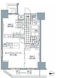 パークハビオ上野3丁目 1301 間取り図