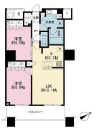 ザ・パークハウス西新宿タワー60 38階 間取り図