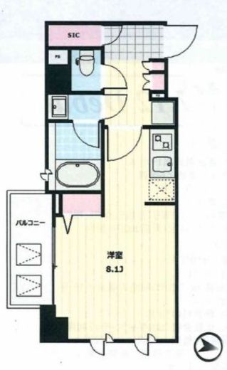 ヴィークブライト南麻布 401 間取り図