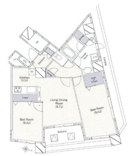 ベラカーサ南池袋 2201 間取り図