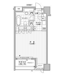 カスタリア銀座 1102 間取り図