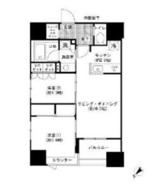 イニシア築地 7階 間取り図