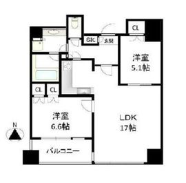 パークタワー錦糸町 14階 間取り図