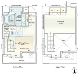 カスタリア麻布十番2 1301 間取り図