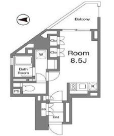 リテラス広尾 501 間取り図