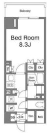 リテラス広尾 503 間取り図