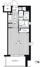 アボリアスコート笹塚 E509 間取り図