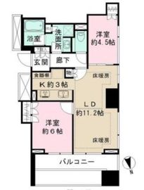 ザ・パークハウス新宿御苑 2階 間取り図