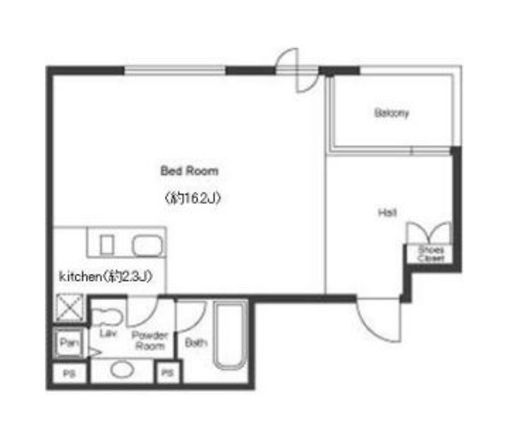 グランカーサ六本木 302 間取り図