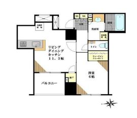 コートレジデントタワー 6階 間取り図