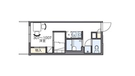 レオパレスFlat八重洲 307 間取り図