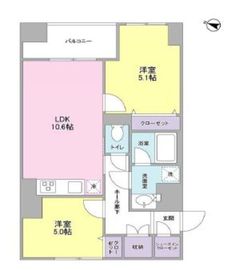 ラベール三越前 801 間取り図