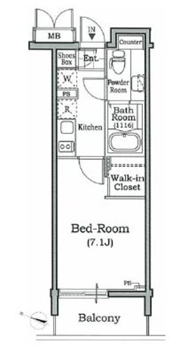 レジディア文京本駒込 304 間取り図