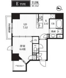 PEAKS神田 701 間取り図