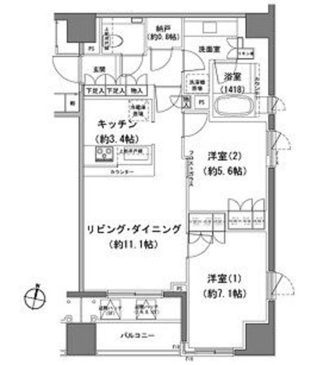 パークハウス平河町 6階 間取り図
