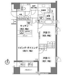 パークハウス平河町 6階 間取り図