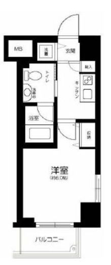 ガリシア浜松町 2階 間取り図