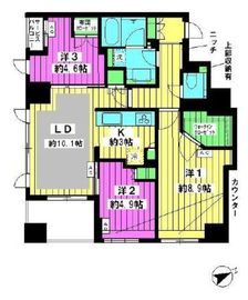 ブランズ明石町 8階 間取り図