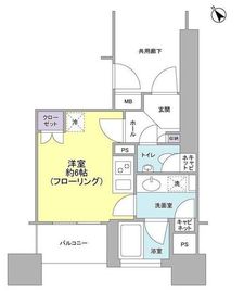 クレッセント東京ビュータワー 3階 間取り図