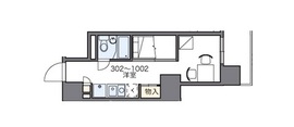 レオパレスFlat八重洲 702 間取り図