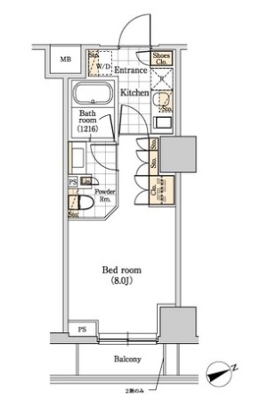 パークハビオ新橋 506 間取り図