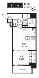 PEAKS神田 1304 間取り図