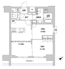 メトロステージ上野 1405 間取り図