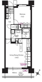 ブリリアイスト三軒茶屋 419 間取り図