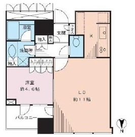 パークタワー目黒 20階 間取り図