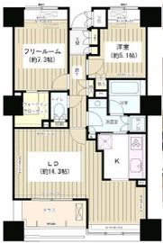 エンブレムコート明石町 1402 間取り図