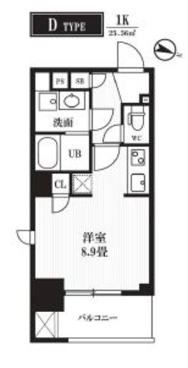 PEAKS神田 802 間取り図