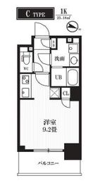 PEAKS神田 203 間取り図