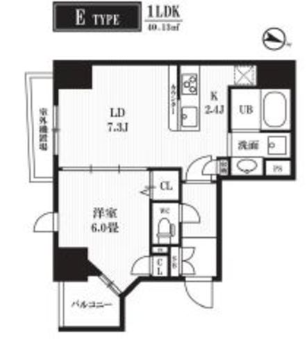 PEAKS神田 1101 間取り図