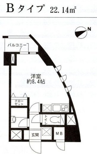 レジディア東品川 501 間取り図