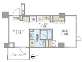 アパートメンツ元麻布内田坂 303 間取り図