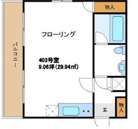 トウセン麻布十番 403 間取り図