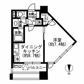 レジディア市ヶ谷 404 間取り図