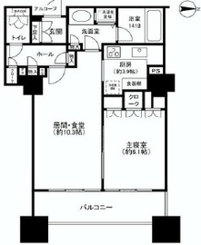 センチュリーパークタワー 23階 間取り図