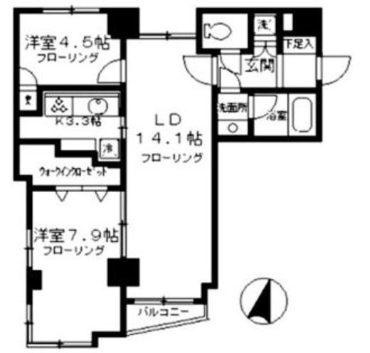 KDXレジデンス日本橋浜町 703 間取り図