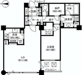 センチュリーパークタワー 25階 間取り図