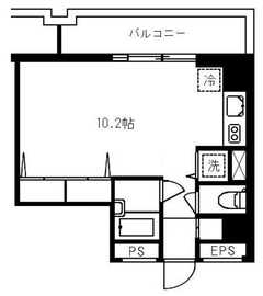 広尾ウエスト 8D 間取り図