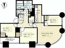 センチュリーパークタワー 37階 間取り図